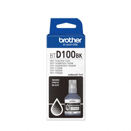 BOTELLA DE TINTA BROTHER T230-T430-T530-T730-T830 Botella De Tinta Negra BROTHER Capacidad 108ML Para Impresoras T230-T430-T530-T730-T830