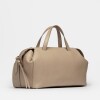 Cartera de mano Resort en cuero graneado Taupe