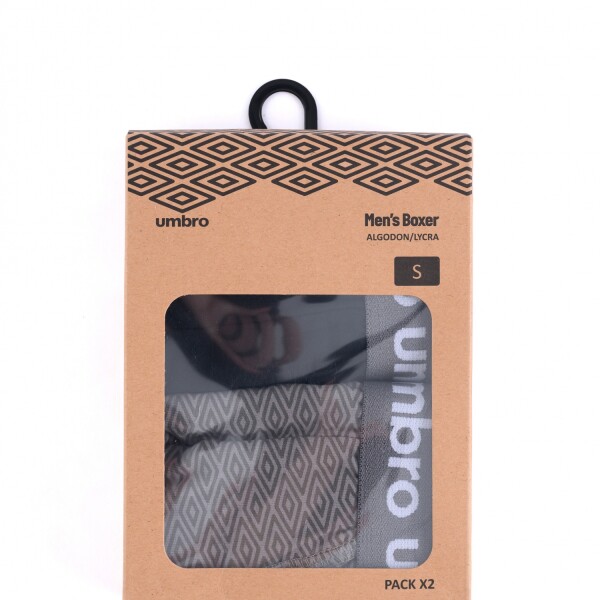PACK X2 BOXER NEGRO Umbro Hombre 002