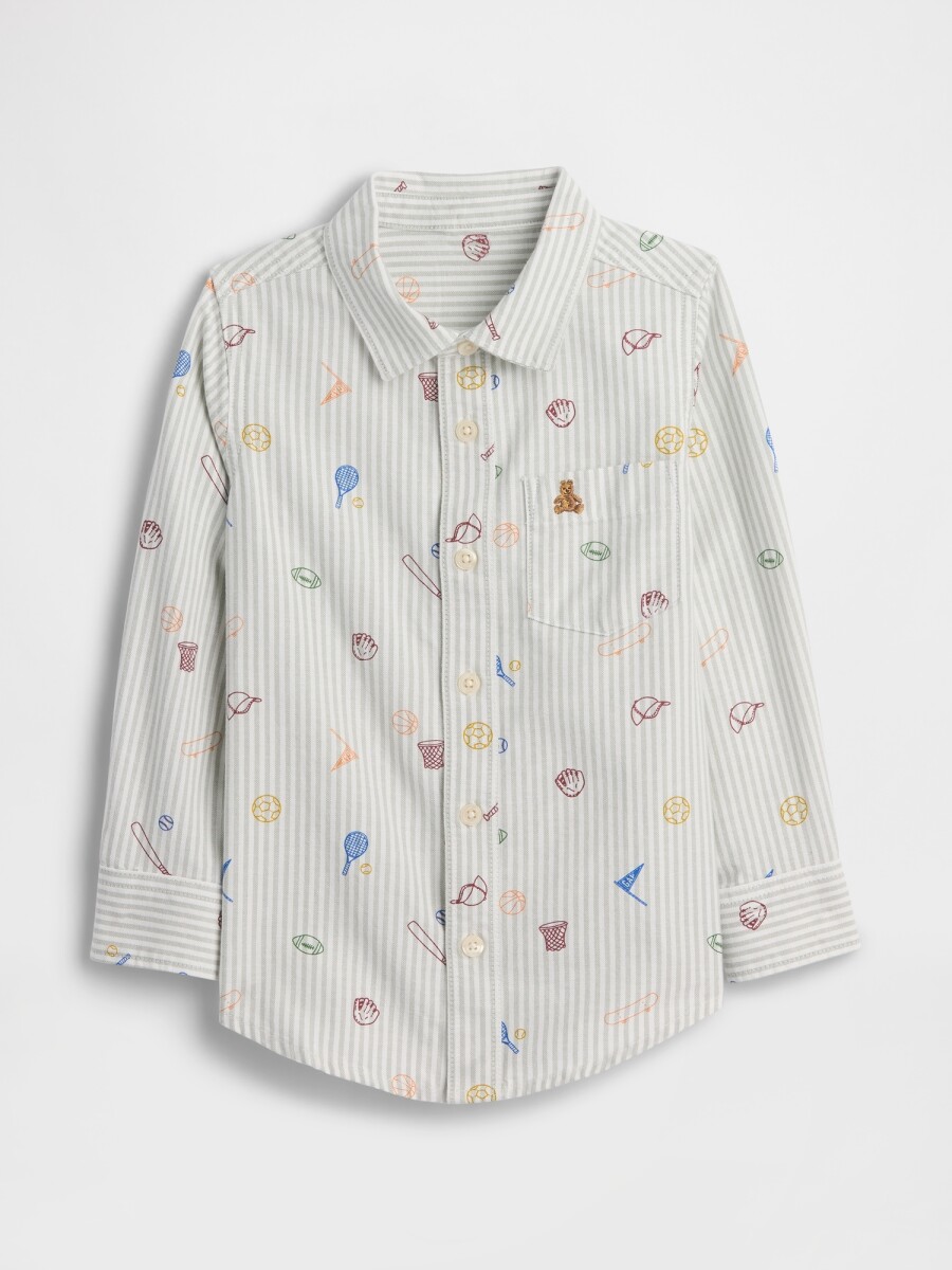 Camisa Oxford Toddler Niño - Iceberg Green 16-5808 
