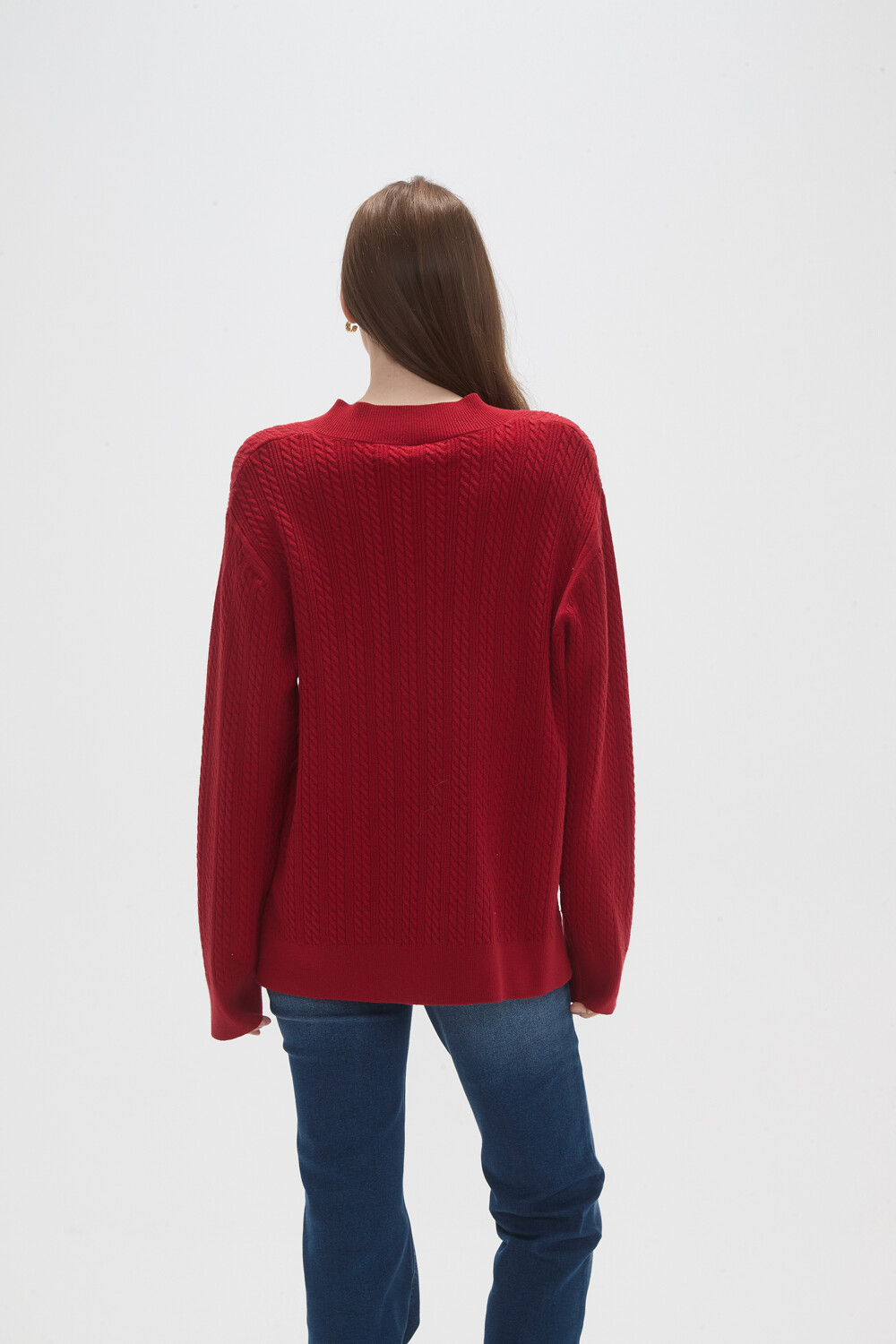 Sweater Varsity Cereza