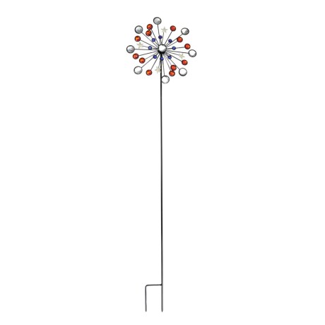 Tutor para plantas con molinete de metal y vidrio. Tutor para plantas con molinete de metal y vidrio.