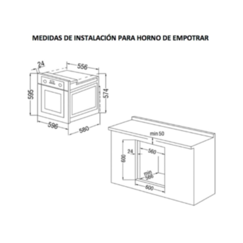 Horno de Empotrar James HEE G2 Inox. Horno de Empotrar James HEE G2 Inox.