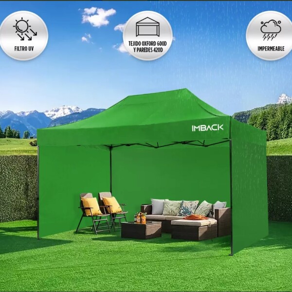 Gazebo Plegable 3x4.5 M Autoarmable 3 Paredes Eventos Playa Gazebo Plegable 3x4.5 M Autoarmable 3 Paredes Eventos Playa