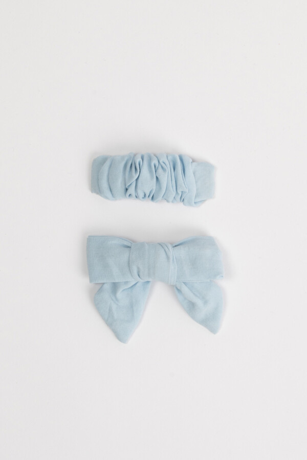 Set x 2 scrunchie y moña Rosa Pastel