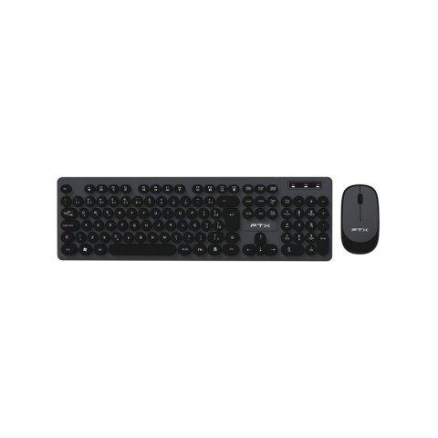 Teclado + Mouse Inalámbricos FTX FTXKM400 Negro/Gris Teclado + Mouse Inalámbricos FTX FTXKM400 Negro/Gris