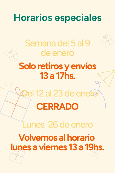 Horarios especiales