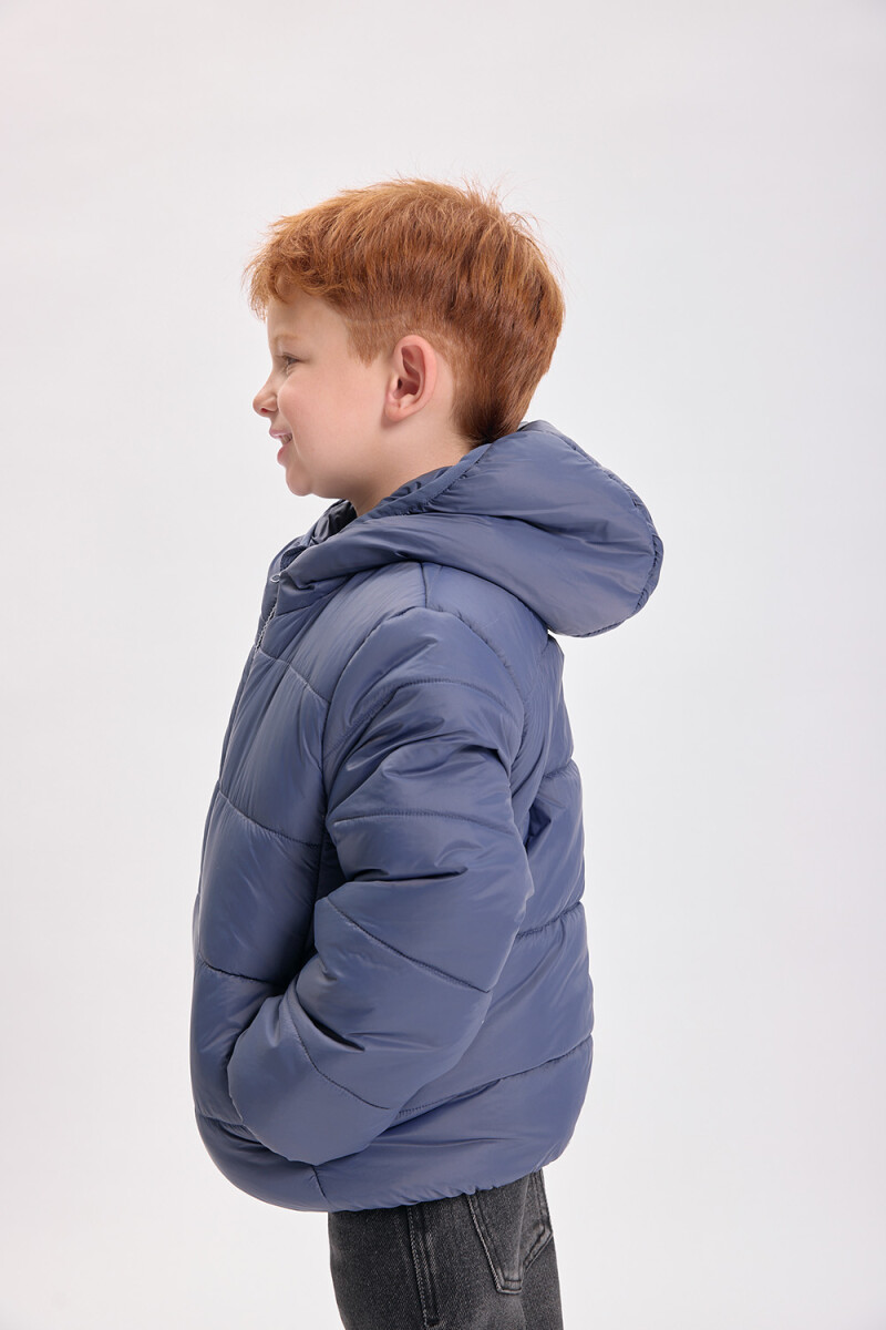 Campera abrigo capitoneada Azul Medio