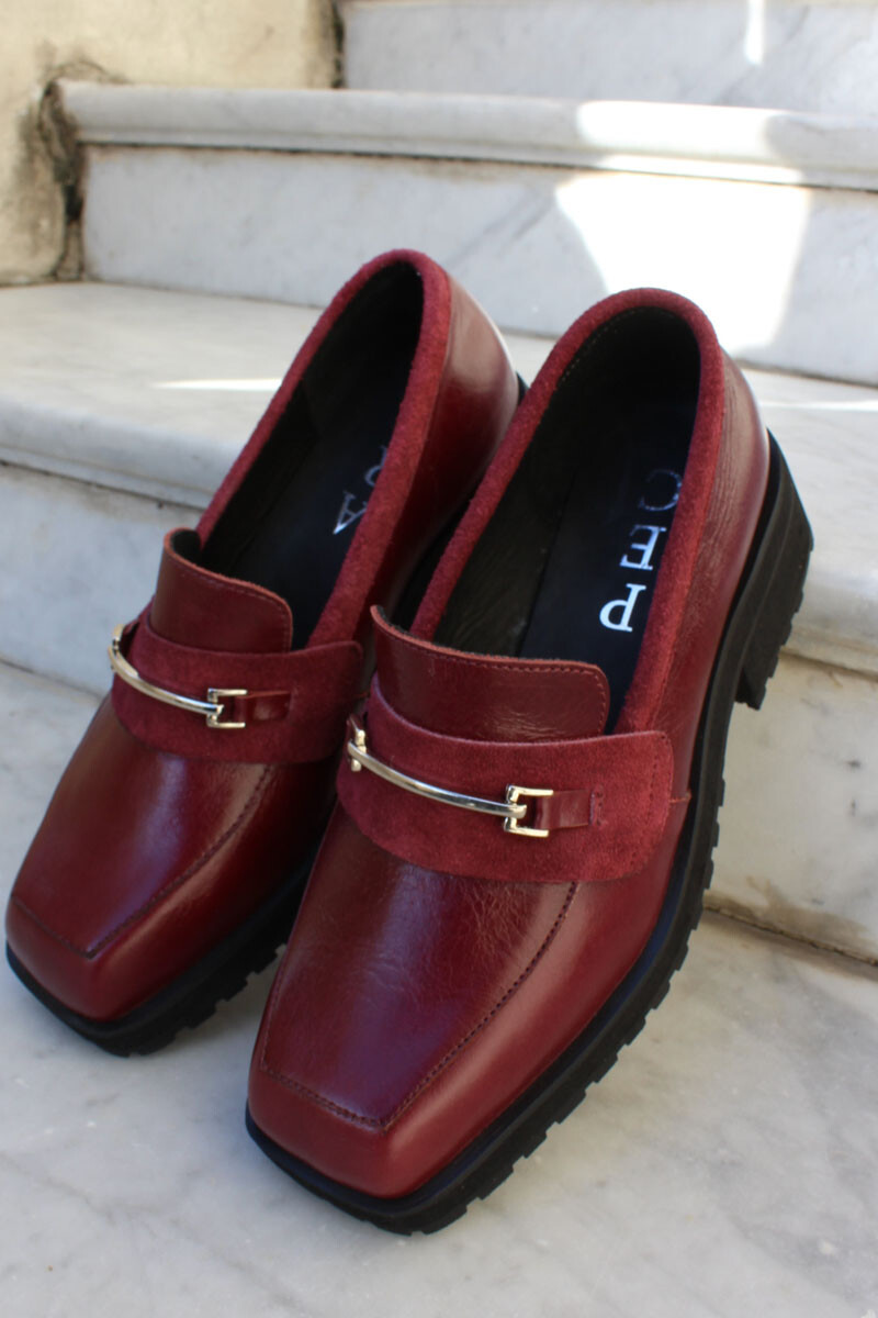 Mocasin mara Bordeaux