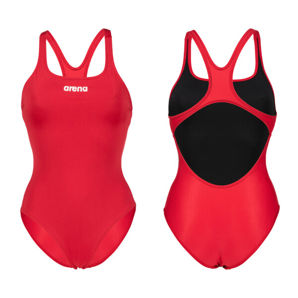 Malla De Natación Entrenamiento Para Mujer Arena Women's Team Swimsuit Swim Pro Solid Rojo