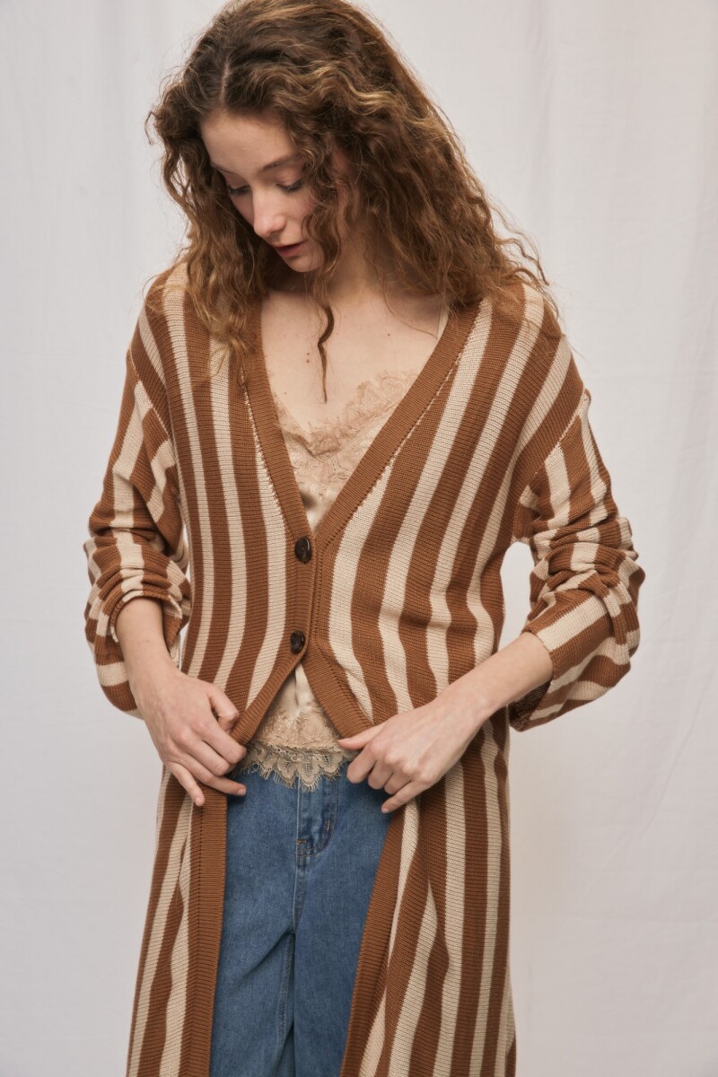 CARDIGAN SAKE Camel