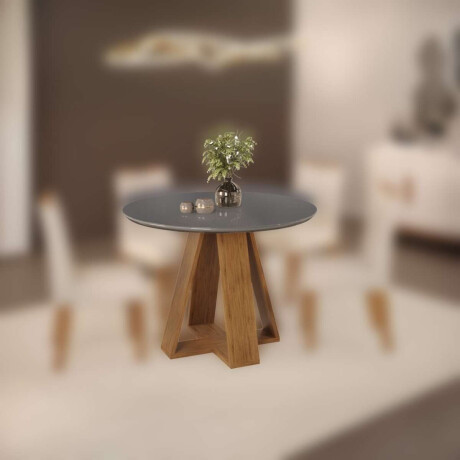 Mesa de Comedor Redonda Linea Celeste Milan Gris