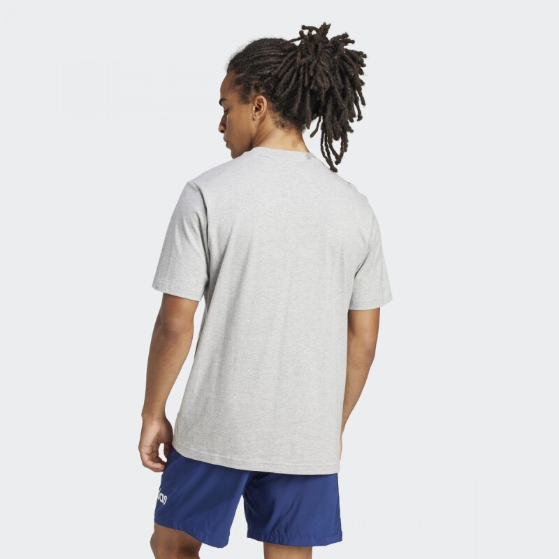 Remera Adidas Essentials Linear Single Gris