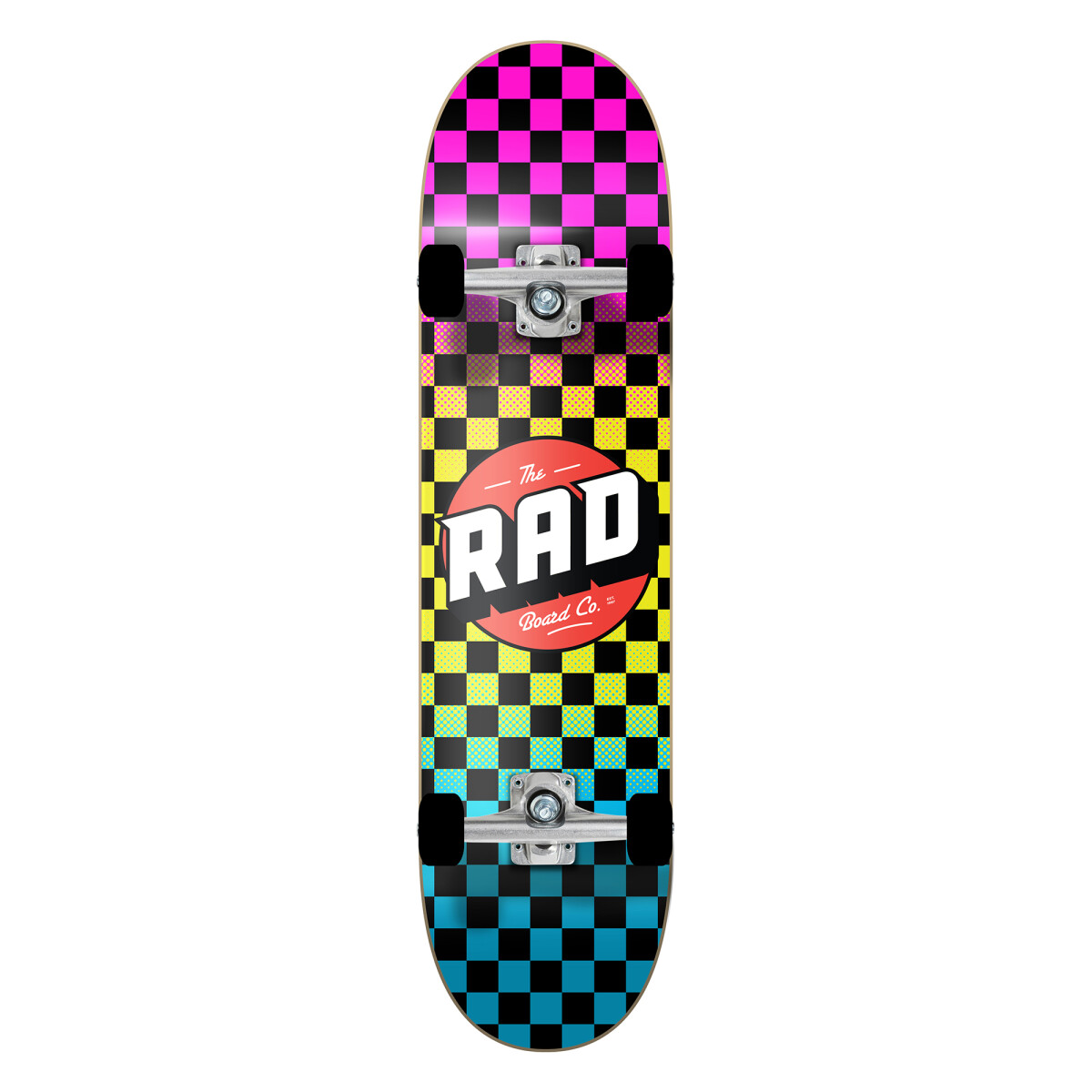 Skate Completo Rad Progressive - Checkers 8.0" - Rasta 