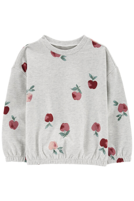 Buzo de algodón con felpa diseño manzanas Sin color