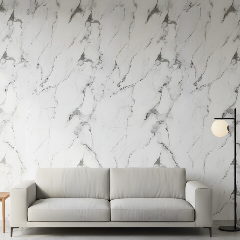 Pack x20 Placa PVC Símil Mármol 2,44x1,22m 3mm Resistente Mármol Blanco Gris