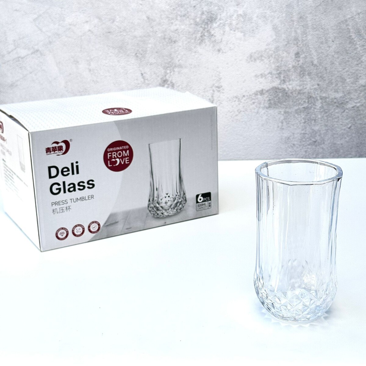 Juego De 6 Vasos Vidrio 320ML 