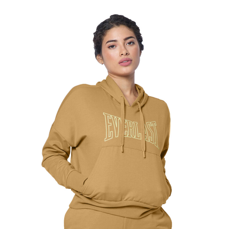 HOODIE FEM POLY/COTT EVERLAST VARSITY KH W6 S KHAKI