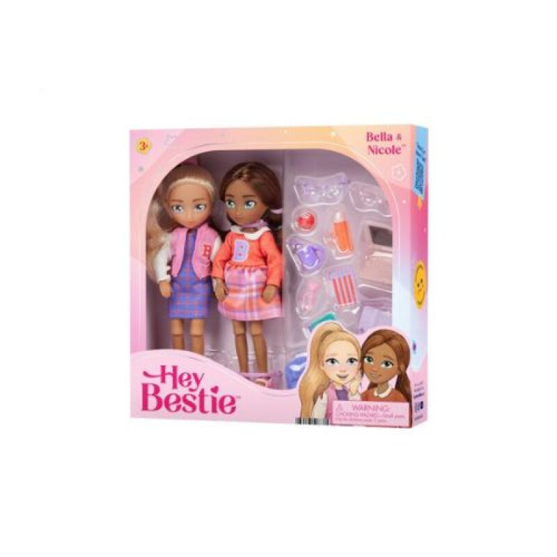 Hey Bestie Muñecas Bella y Nicole con accesorios Hey Bestie Muñecas Bella Y Nicole Con Accesorios