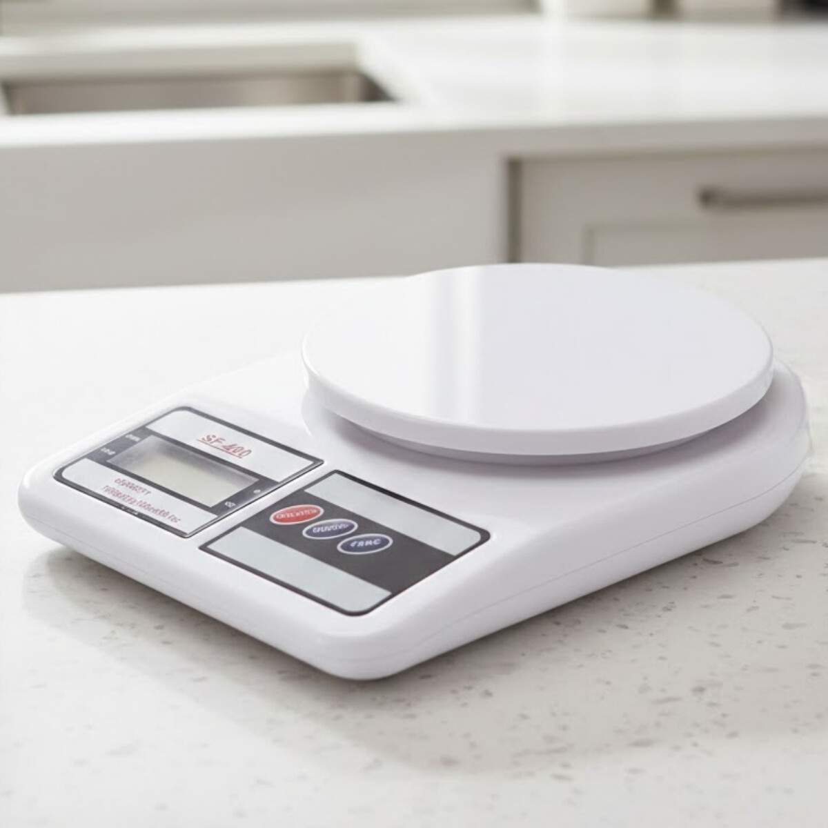 Balanza de cocina digital en plástico - BLANCO 