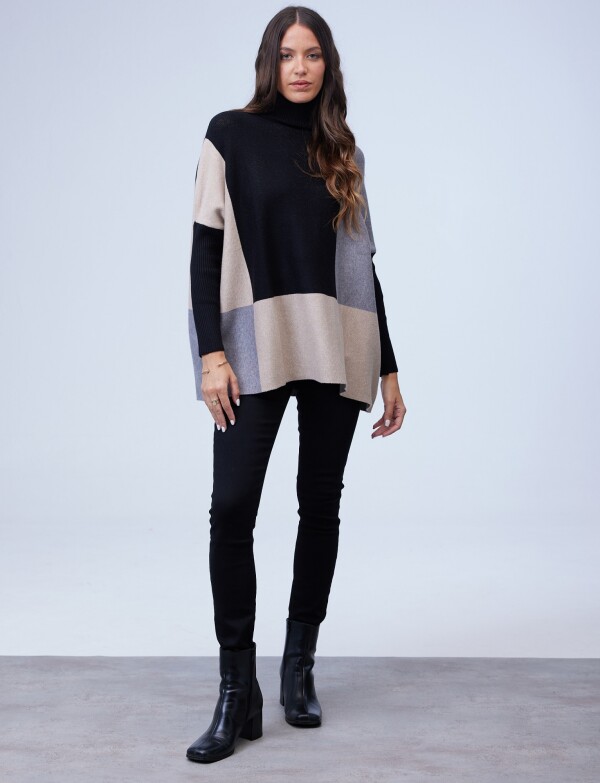 Polera Oversize NEGRO/MULTI