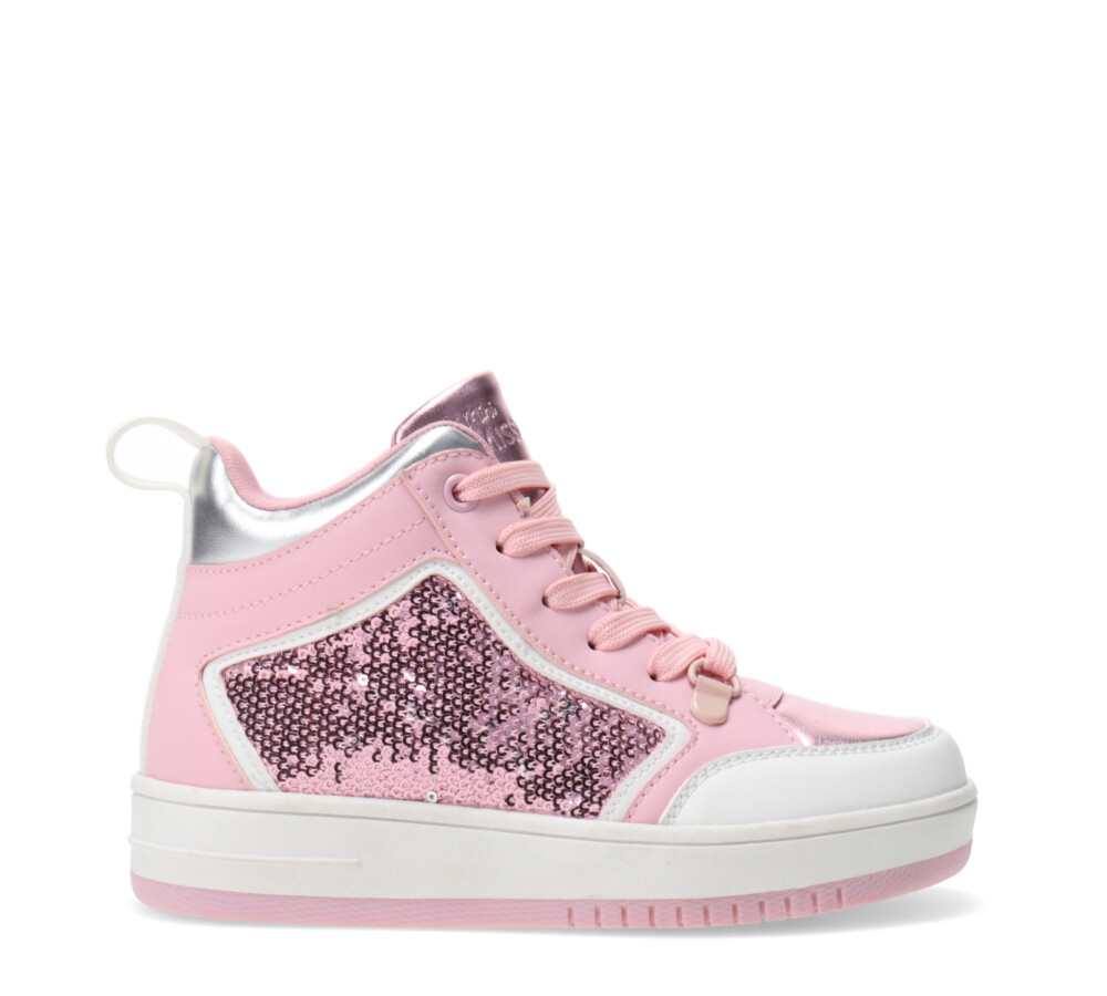 Deportivo MOSCHI estilo botita con lentejuela Pink