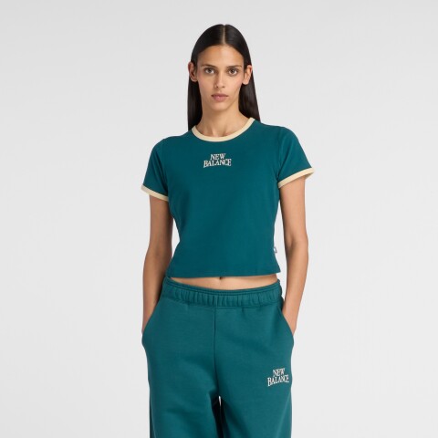 Remera New Balance de Dama - - WT61Y33QAAV GREEN