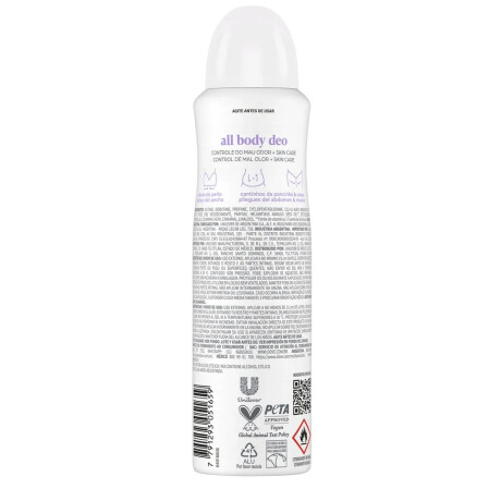 Desodorante en Aerosol Dove All Body Deo Lavender 150ml Desodorante en Aerosol Dove All Body Deo Lavender 150ml