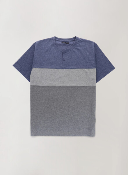 Remera 3 franjas de hombre Azul