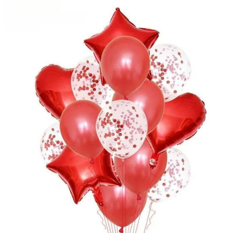 Set de Globos x14 Und Rojo