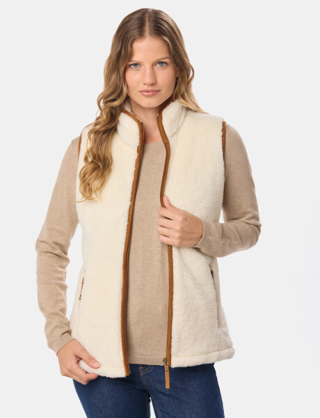 CHALECO EN SHERPA Beige