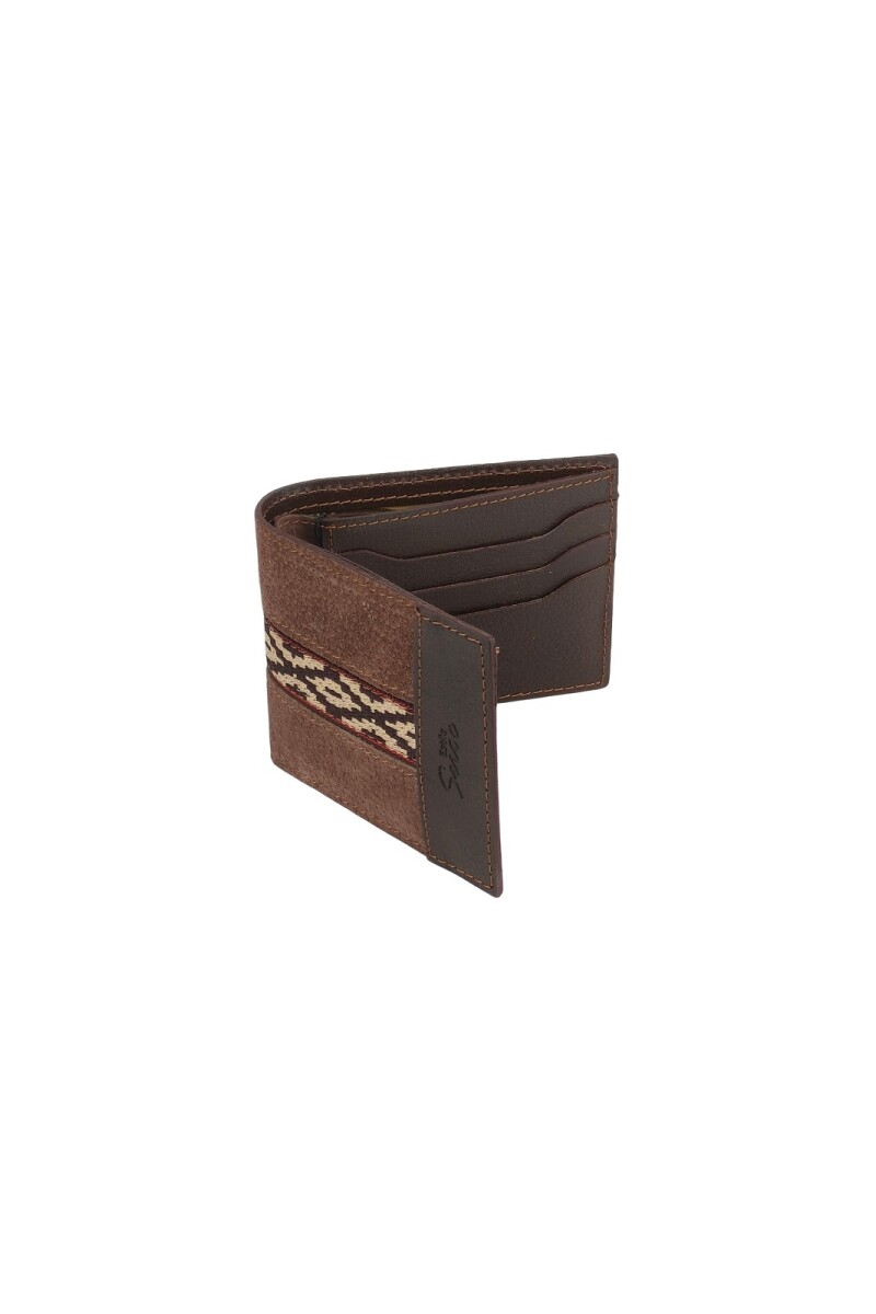 Set de billetera 58 con llavero Marron