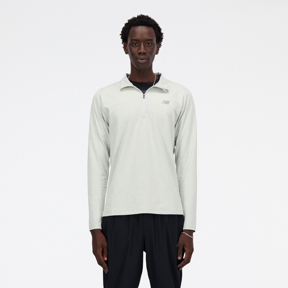 Casaca Running Space Dye 1/4 Zip Hombre Grey