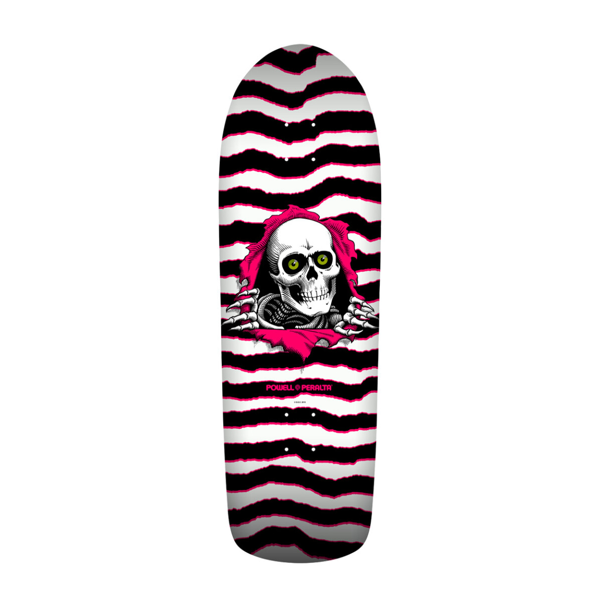 Deck Powell Peralta Old School Ripper - White/Pink - 9.89 x 31.32" (Lija Incluida) 