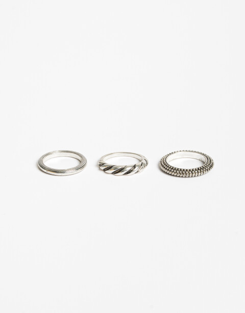 Sets Anillos Folk Set De Anillos Boho - Plateado Antique Silver