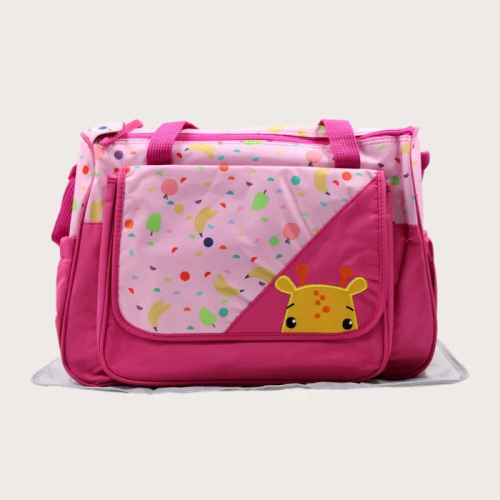 Bolso maternal, pañalero con cambiador. Girafa