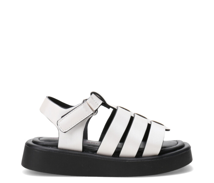 Sandalias de Niña MINI Miss Carol DUGA estilo franciscana Blanco Hueso