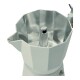 Cafetera Italiana Espresso 6 Tazas Aluminio Blanco
