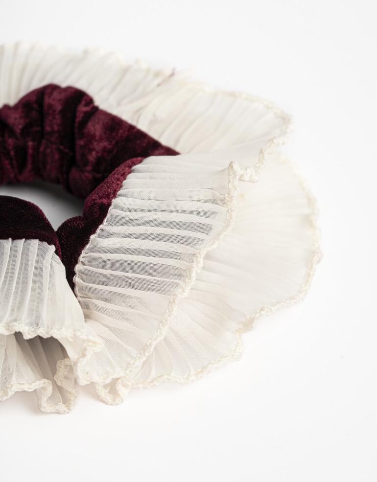 Skunzies Velvet Maxi Scrunchie Mix Texturas - Combinacion Bicolor