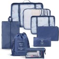 Kit Organizador de Viaje 8 Piezas Azul