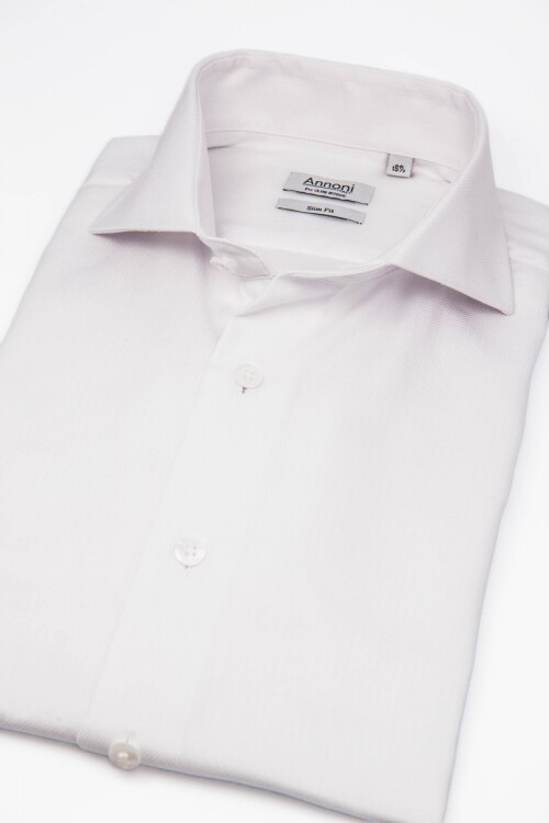 Camisa Annoni Hudson Collar Slim Fit Camisa Annoni Hudson Collar Slim Fit