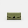 Billetera The Circle en cuero graneado Verde