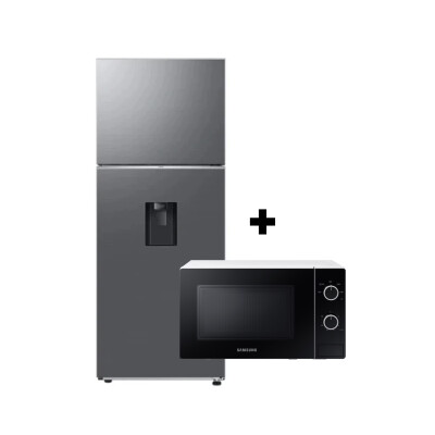 Heladera Samsung 384L No Frost Top Mount Plata con SmartThings y AI Energy RT38DG6730S9 + Microondas MS20 de regalo Heladera Samsung 384L No Frost Top Mount Plata con SmartThings y AI Energy RT38DG6730S9 + Microondas MS20 de regalo