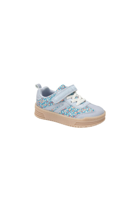 Championes con velcro, diseño floral, azules Championes con velcro, diseño floral, azules