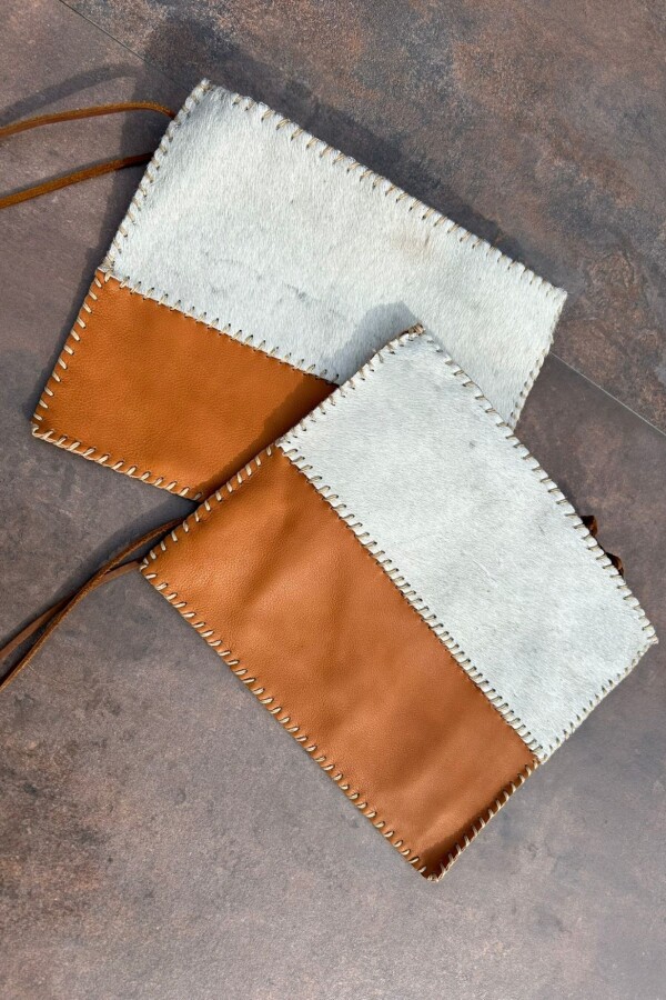 Half Leather Envelope Cowhide Hielo