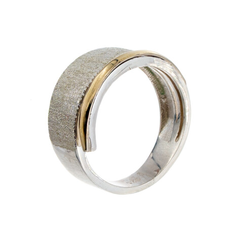 Anillo de plata 925 y double en oro 18 ktes. Anillo de plata 925 y double en oro 18 ktes.