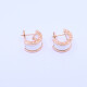 Bulgari Bzero 1 par de caravanas oro 18k rosa y cerámica blanca con estuche original. Bulgari Bzero 1 par de caravanas oro 18k rosa y cerámica blanca con estuche original.