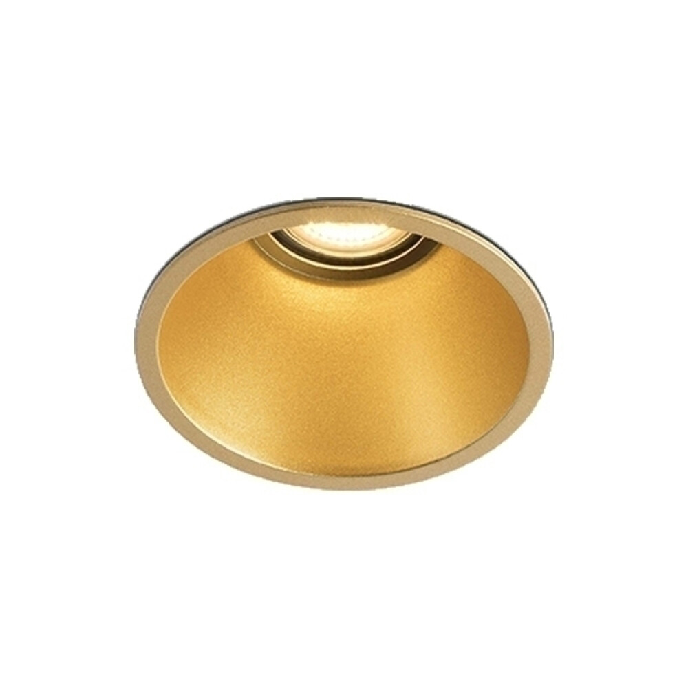 Downlight redondo aluminio dorado s/zoc Ø90mm ILU01515