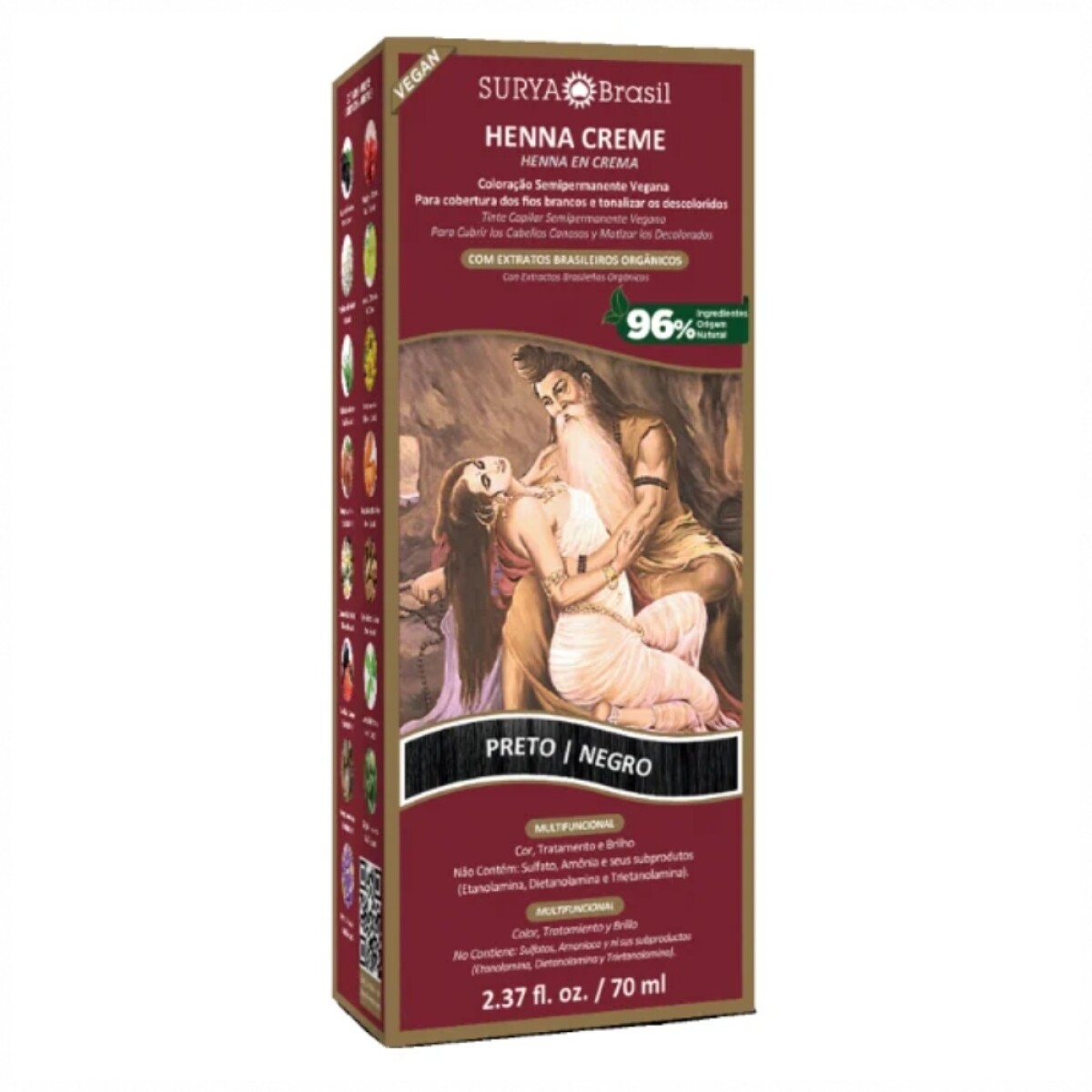 Tinta Surya Henna Crema Negro 70ml 