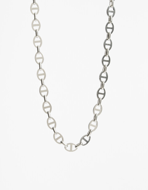 Collares Cortos Metal Collar De Acero Men´s Collection - Plateado